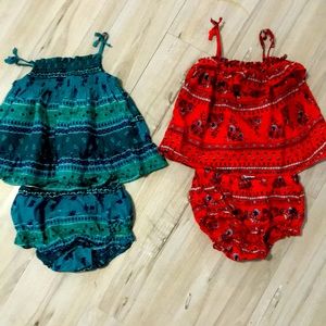 2 dresses w/ bloomers